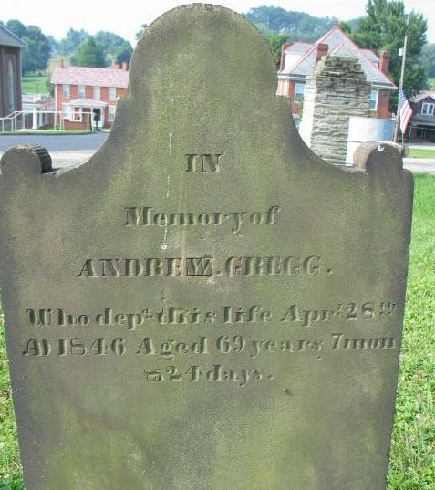 Andrew Gregg tombstone